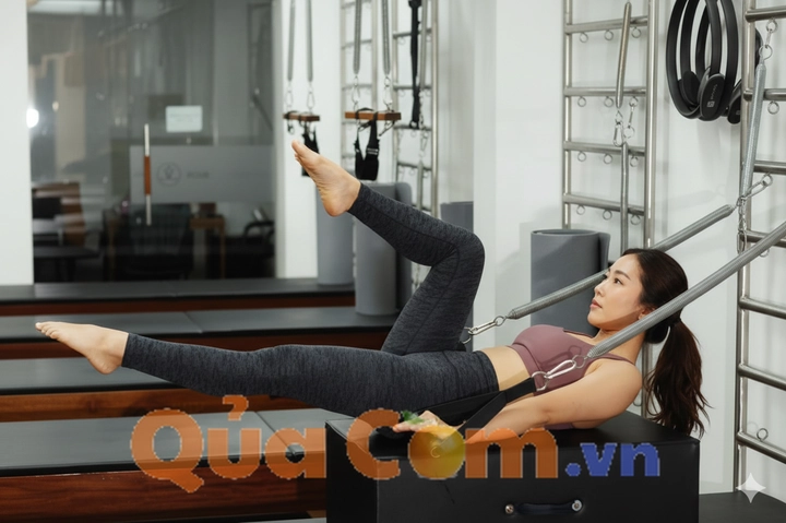 Hình ảnh tập Reformer Pilates thực tế của mình